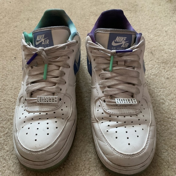 UNISEX REFLECTIVE GREEN AND PURPLE AIRFORCES!!๐๐๐ - Picture 5 of 8